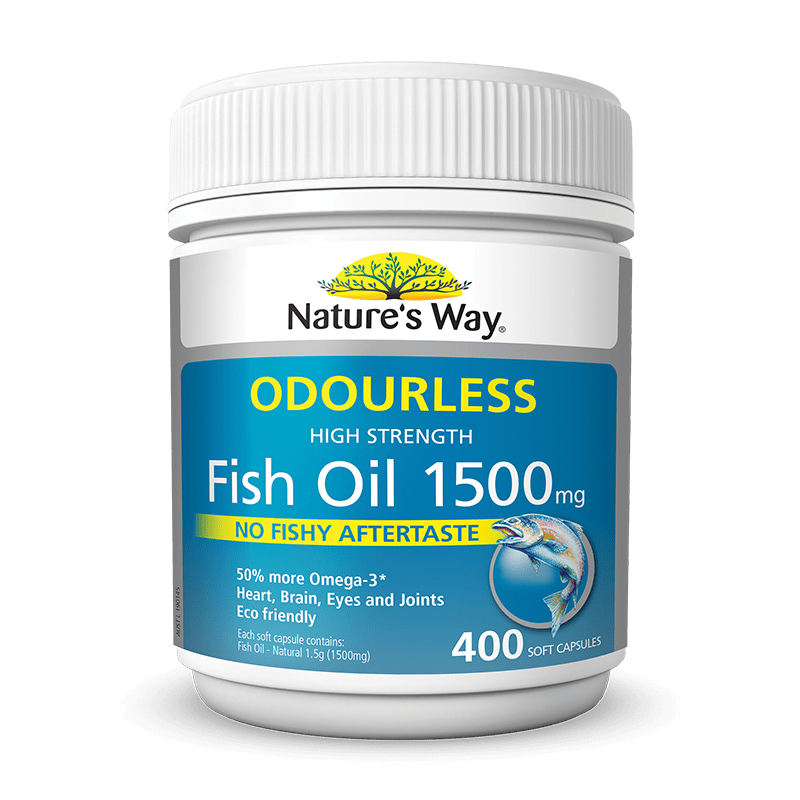 Nature's Way TRUE ODOURLESS FISH OIL 1500MG 400 Soft Capsules