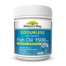 Load image into Gallery viewer, Nature&#39;s Way TRUE ODOURLESS FISH OIL 1500MG 400 Soft Capsules