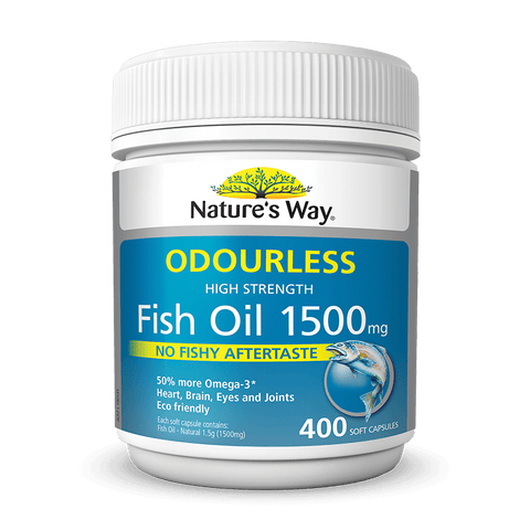 Nature's Way TRUE ODOURLESS FISH OIL 1500MG 400 Soft Capsules
