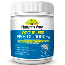 Load image into Gallery viewer, Nature&#39;s Way Odourless Fish Oil 1000mg 450 Capsules