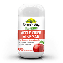 Load image into Gallery viewer, Nature&#39;s Way SUPERFOODS APPLE CIDER VINEGAR 400MG 60S (Expiry 10/2024)