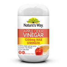 Load image into Gallery viewer, Nature&#39;s Way SUPERFOODS APPLE CIDER VINEGAR MAX 1200MG 90S