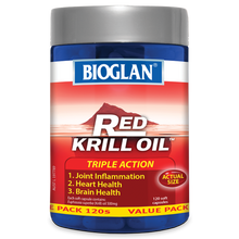 Load image into Gallery viewer, Bioglan Red Krill Oil Triple Action 500mg 120 Soft Capsules