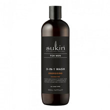 Load image into Gallery viewer, SUKIN For Men Energising 3-In-1 Wash 500mL