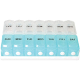 Medi Manager 7 Day Pill Box Push Button Removable Sections