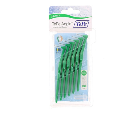 TePe Interdental Brush Angle Green (ISO Size 5) 0.8mm 6 Pack