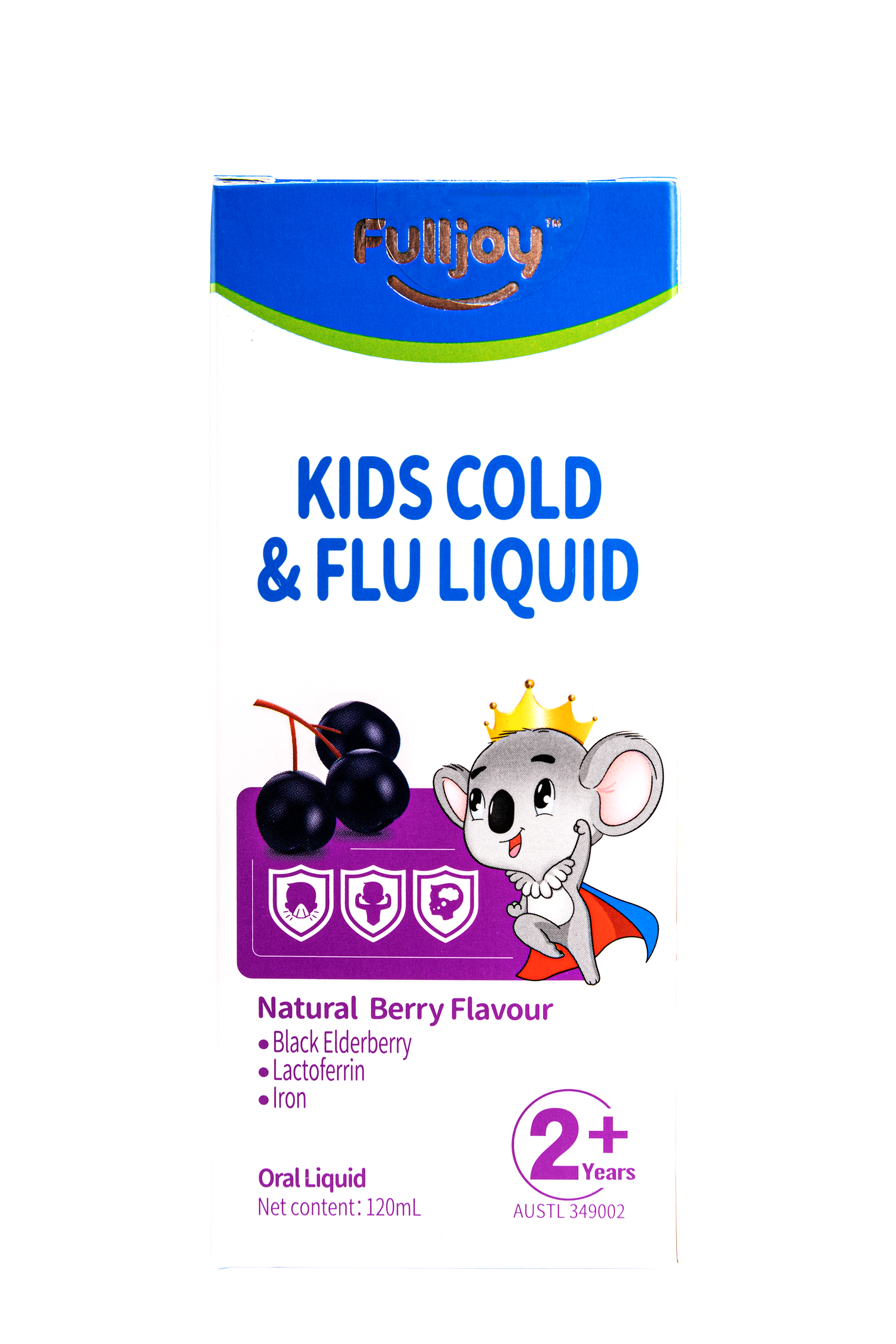 Fulljoy Kids 2+ Years Cold & FLu Natural Berry Flavour Oral Liquid 120mL