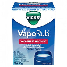 Load image into Gallery viewer, Vicks VapoRub Ointment Decongestant Chest Rub 50g