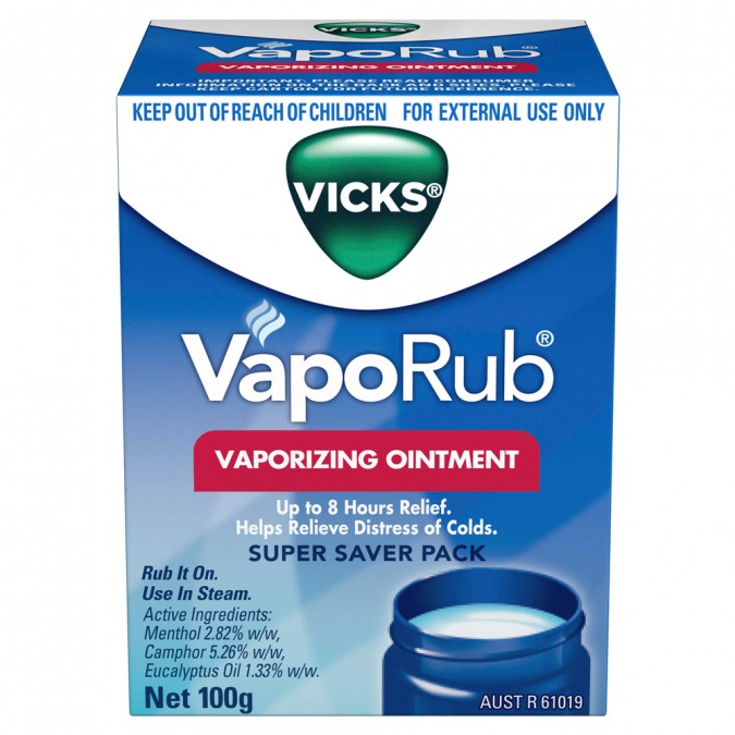 Vicks VapoRub Chest Rub and Vaporizing Ointment Decongestant 100g