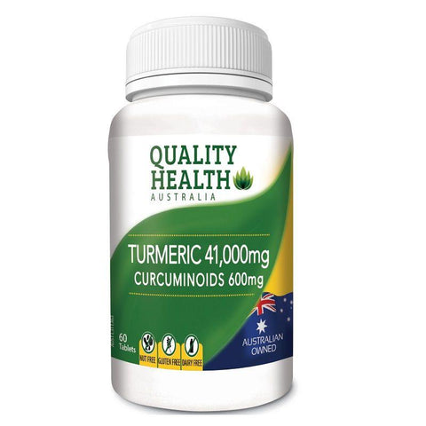 Quality Health Turmeric 41000mg Curcuminoids 600mg 60 Tablets