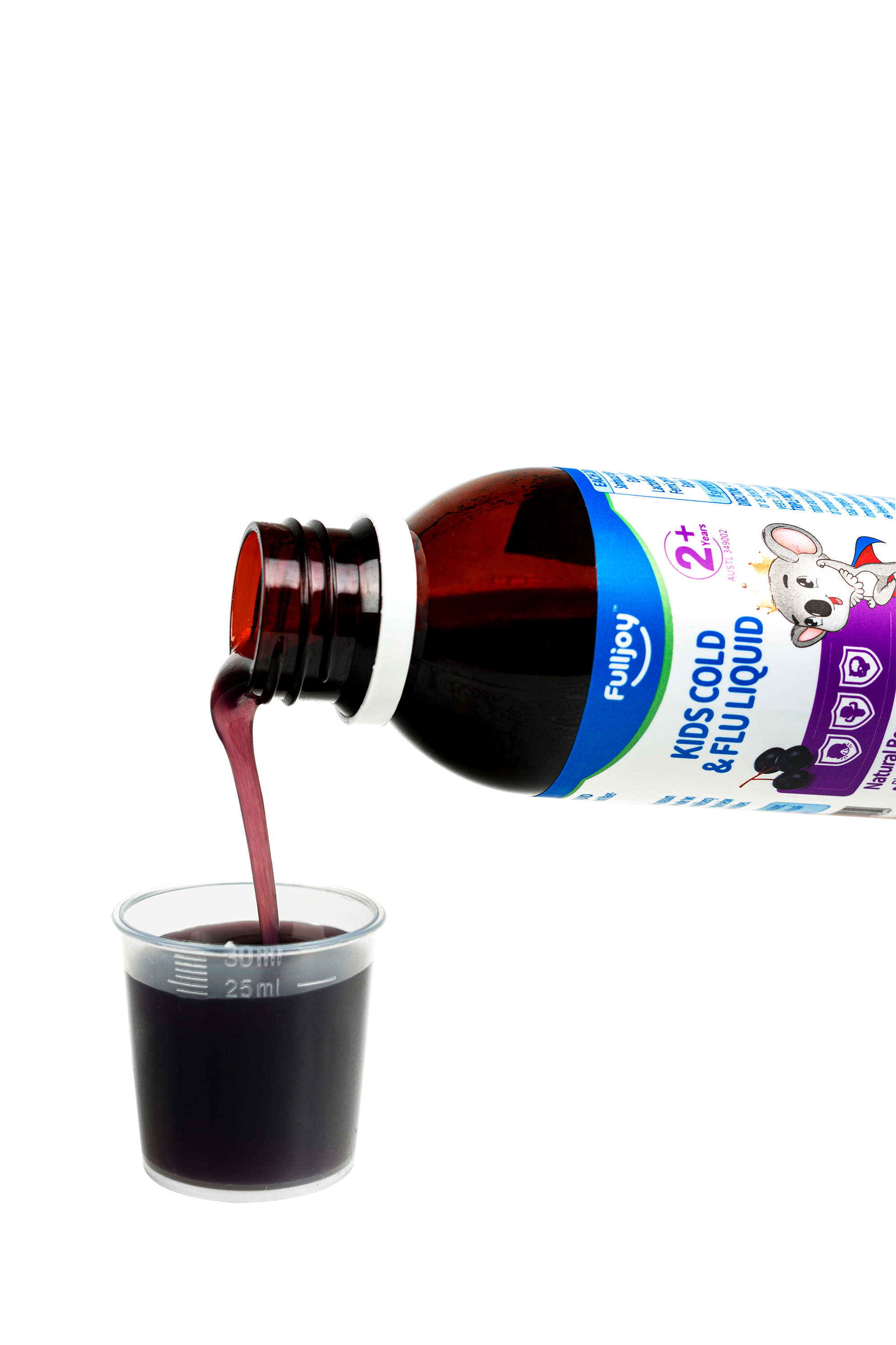 Fulljoy Kids 2+ Years Cold & FLu Natural Berry Flavour Oral Liquid 120mL