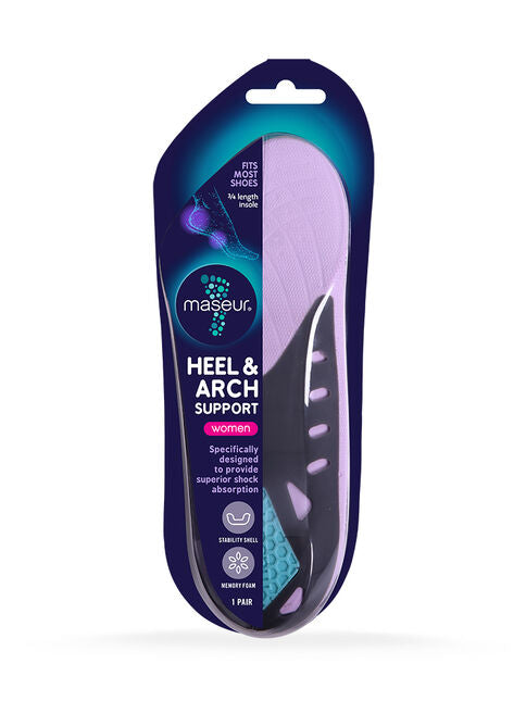 Maseur Heel & Arch Support Insoles- Women