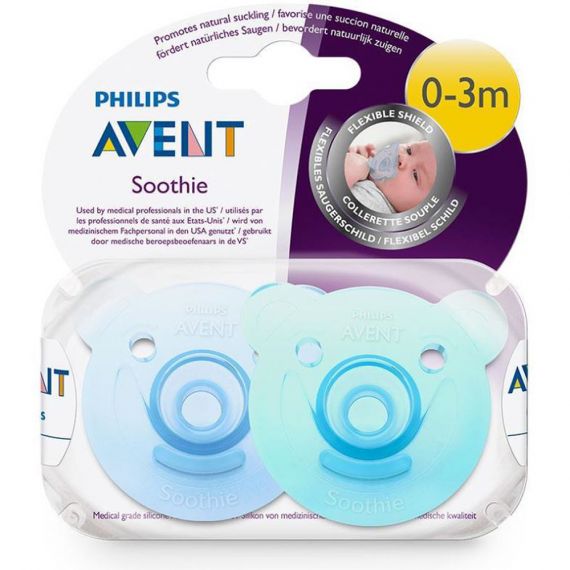 AVENT Bear Soothie 0-3months 2 Pack