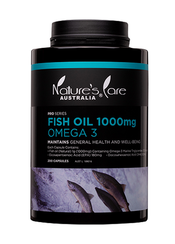 Nature's Care PRO Series Fish Oil 1000mg Omega 3 200 Capsules