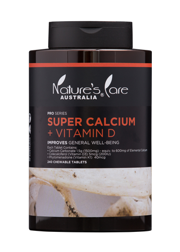 Nature's Care PRO Series Super Calcium + Vit D 240 Chewable Tablets