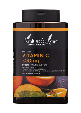 Nature's Care PRO Series Vitamin C 500mg 250 Chewable Tablets