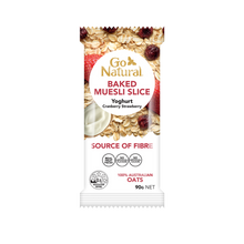 Load image into Gallery viewer, Go Natural BAKED MUESLI - YOGHURT CRANBERRY STRAWBERRY 90g