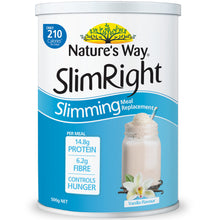 Load image into Gallery viewer, Nature&#39;s Way Slimright Slimming Meal Replacement Vanilla 500g (Expiry 11/2024)