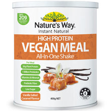 Load image into Gallery viewer, Nature&#39;s Way Instant Natural Protein Vegan Meal Salted Caramel 400g