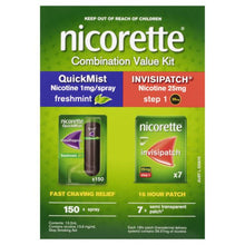 Load image into Gallery viewer, NICORETTE Combination Value Kit (Quick Mist And Invisipatch)