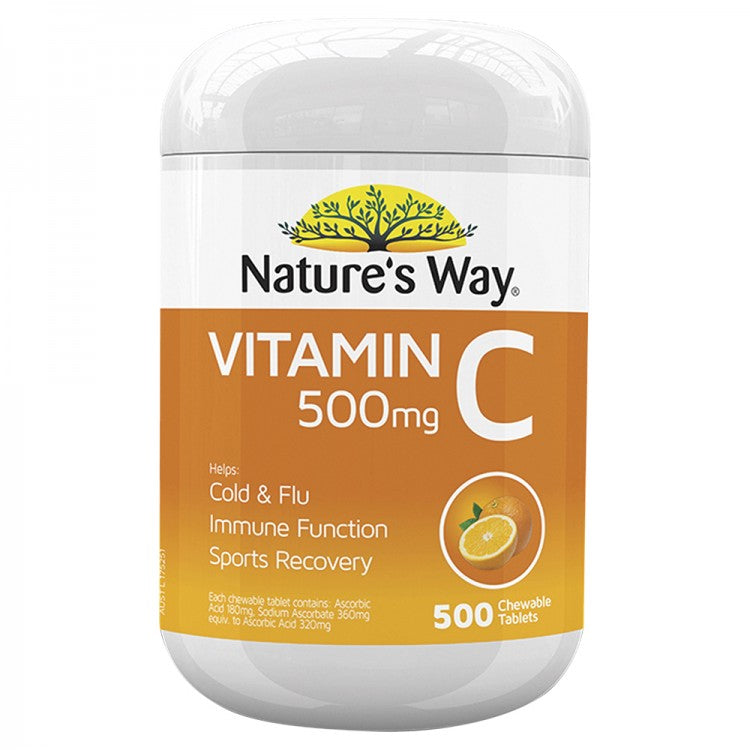 Nature's Way Vitamin C 500mg 500 Chewable Tablets