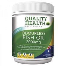 Load image into Gallery viewer, Quality Health Odourless Fish Oil 2000mg 200 Capsules