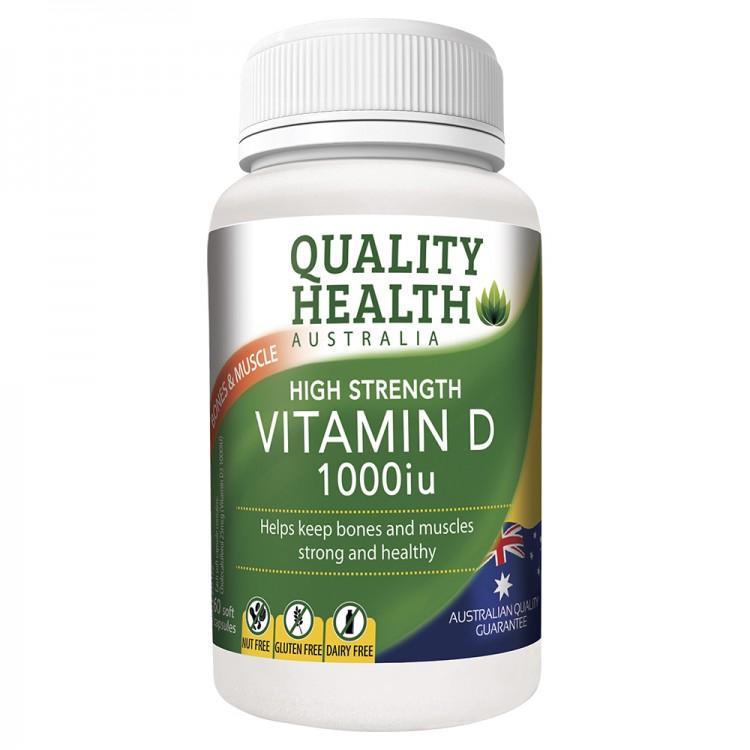Quality Health High Strength Vitamin D 1000iu 60 Capsules