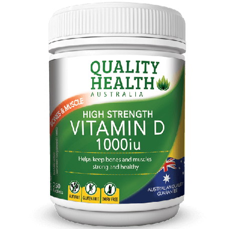 Quality Health High Strength Vitamin D 1000iu 250 Tablets