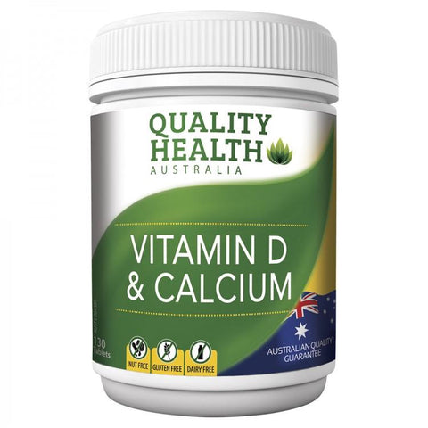 Quality Health Vitamin D & Calcium 130 Tablets