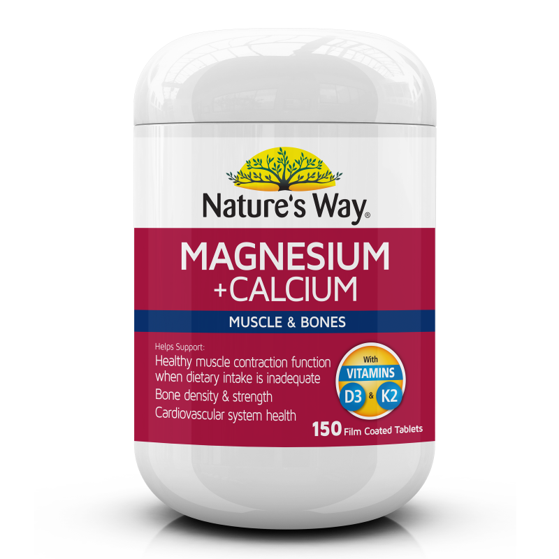 Nature's Way Magnesium + Calcium 150 Tablets