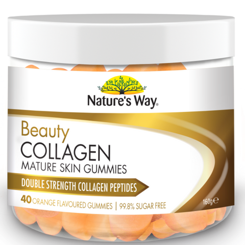 Nature's Way Beauty Collagen Mature Skin Orange Flavoured 40 Gummies