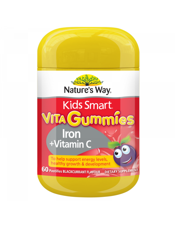 Nature's Way Kids Smart Vita Gummies Iron + Vitamin C 60 Pastilles