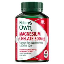 Load image into Gallery viewer, Nature&#39;s Own Amino Acid Magnesium Chelate 500mg 180 Capsules