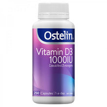 Load image into Gallery viewer, Ostelin Vitamin D3 1000IU 250 Capsules