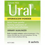 Ural Effervescent Powder Urinary Alkaliniser 4 x 8 Sachets