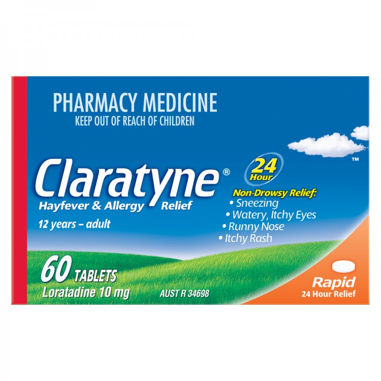 Claratyne Hayfever & Allergy Relief Antihistamine Tablets 60 pack (Limit ONE per Order)