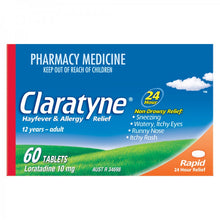 Load image into Gallery viewer, Claratyne Hayfever &amp; Allergy Relief Antihistamine Tablets 60 pack (Limit ONE per Order)