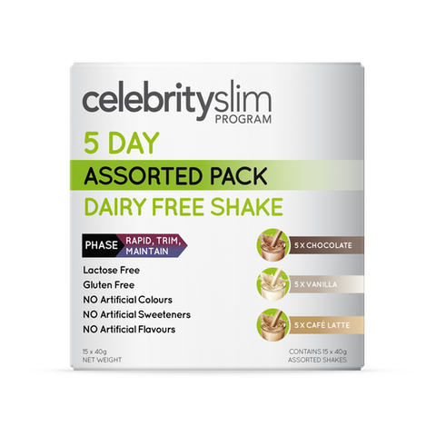 Celebrity Slim 5 Day Assorted Dairy Free Shake 15 x 40g