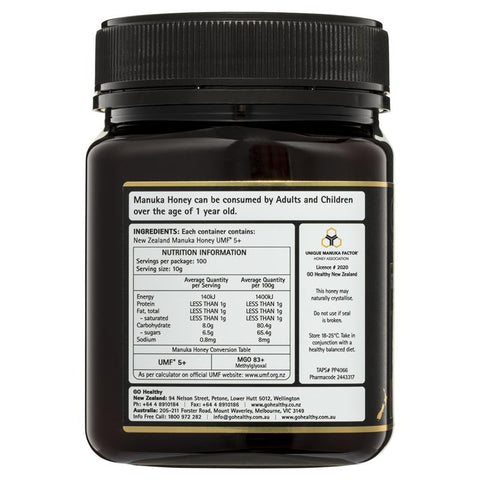 GO Healthy Manuka Honey UMF 5+ (MGO Healthy 83+) 1kg