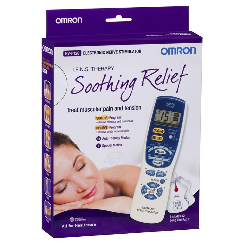 Omron TENS Therapy Device HV-F128 Electronic Nerve Stimulator
