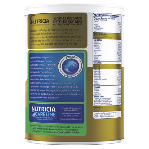 Aptamil AllerPro Syneo 2 Allergy Premium Baby Follow-On Formula From 6-12 Months 900g