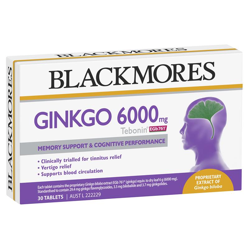 Blackmores Ginkgo 6000mg Tebonin 30 Tablets
