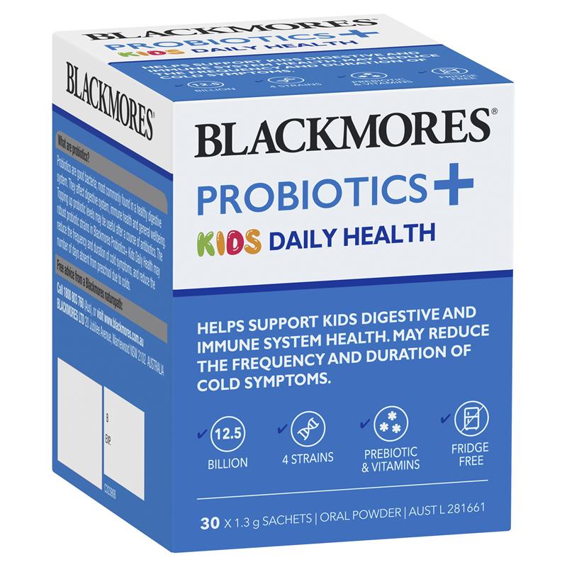 Blackmores Probiotics+ Kids Daily 30 x 1.3g Oral Powder Sachets