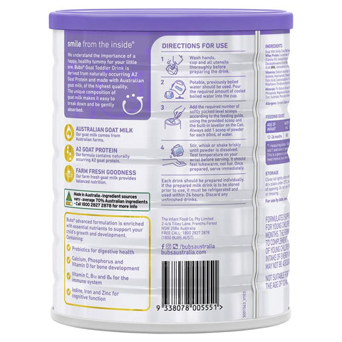 Bubs Goat 3 Toddler Formula 800g (expiry 1/25)