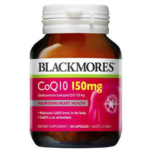 Load image into Gallery viewer, Blackmores CoQ10 150mg High Potency 30 Capsules