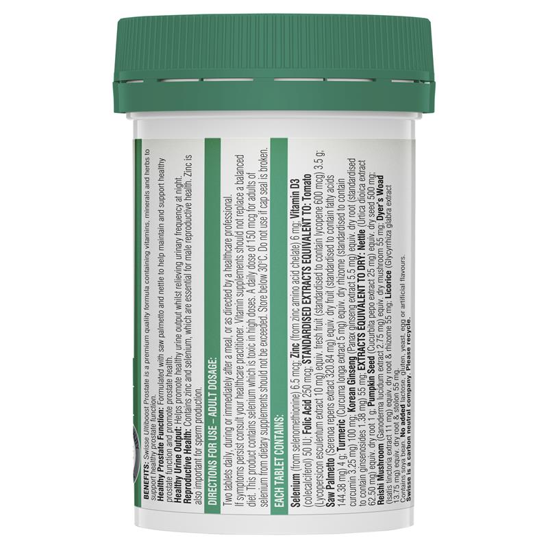 SWISSE Ultiboost Prostate 50 Tablets