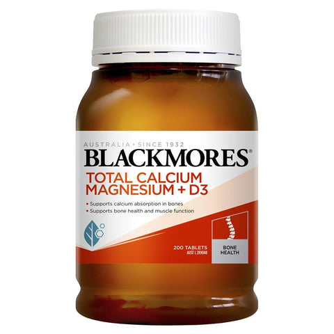 Blackmores Total Calcium & Magnesium + D3 200 Tablets