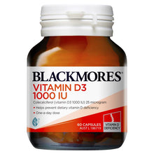 Load image into Gallery viewer, Blackmores Vitamin D3 1000IU 60 Capsules