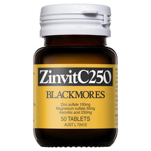 Load image into Gallery viewer, Blackmores ZinvitC250 50 Tablets