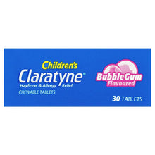 Load image into Gallery viewer, Claratyne Children&#39;s Hayfever &amp; Allergy Relief Antihistamine Bubblegum Flavoured 30 Chewable Tablets (Limit ONE per Order)